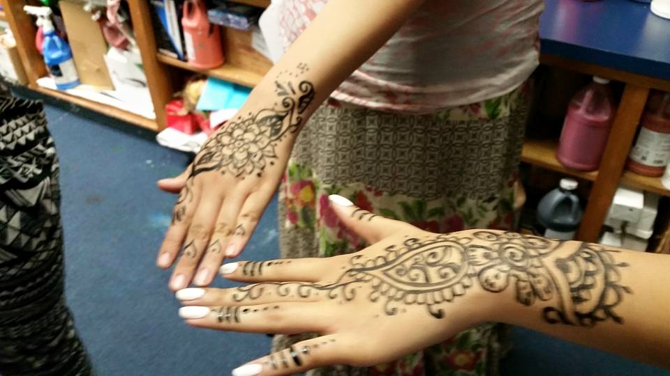 Ed White Elementary School student aged 7 given henna tattoos in