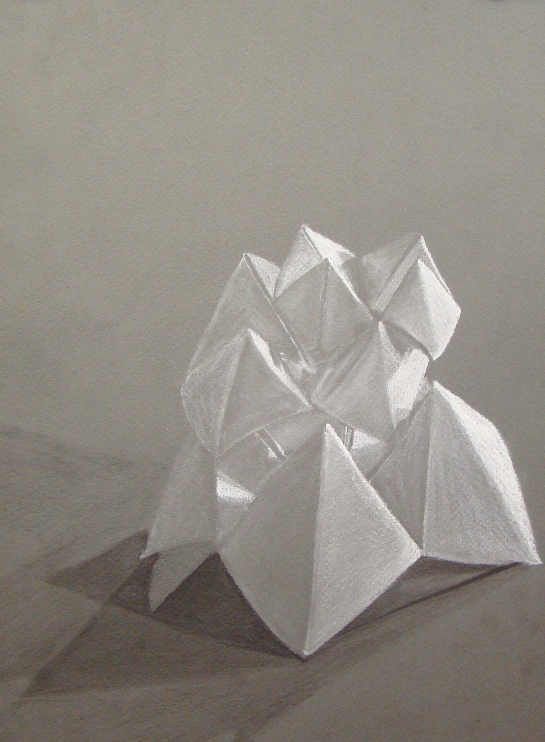 The smARTteacher Resource: Charcoal Origami Drawing