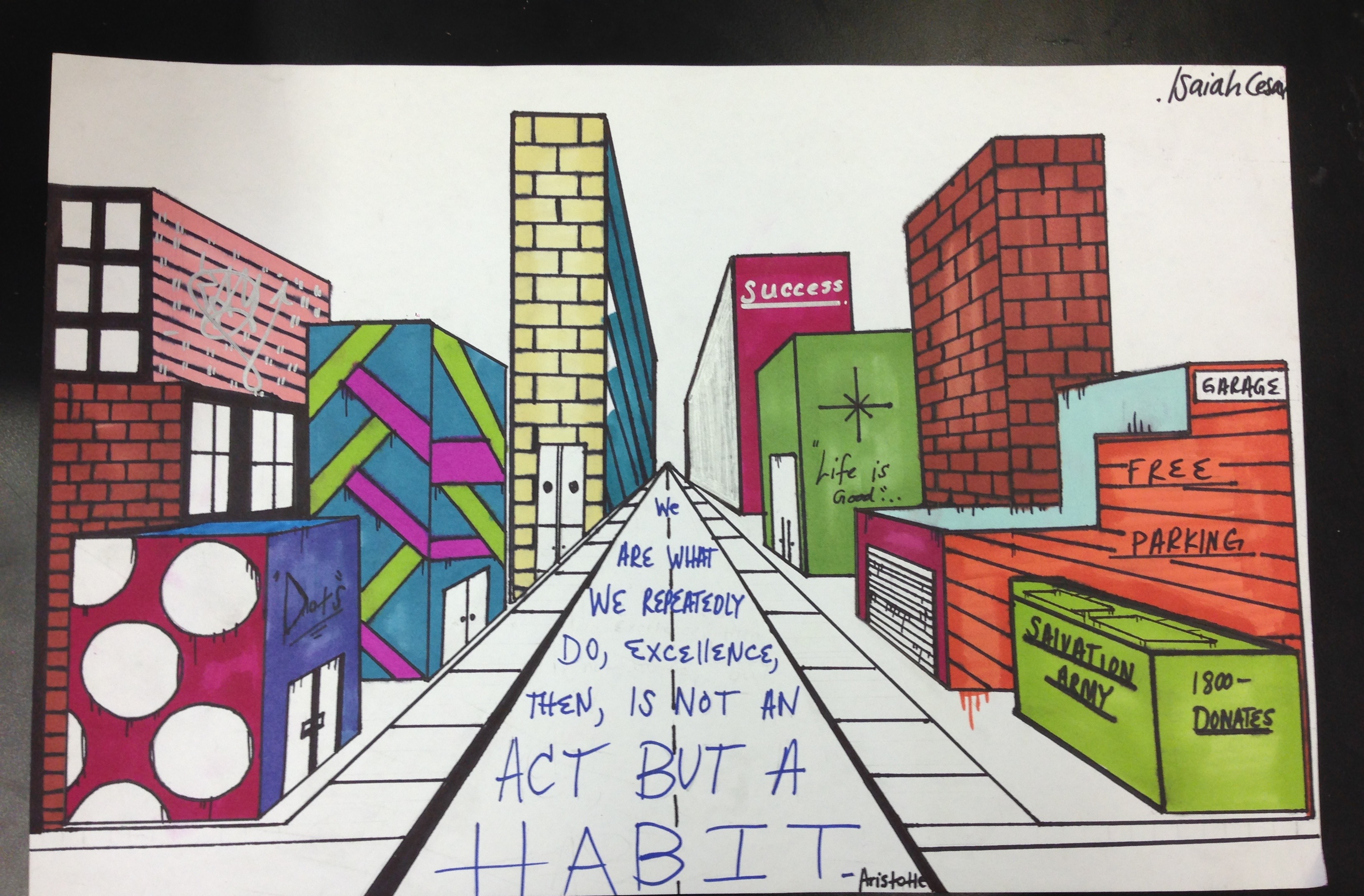 The Smartteacher Resource One Point Perspective Cityscape