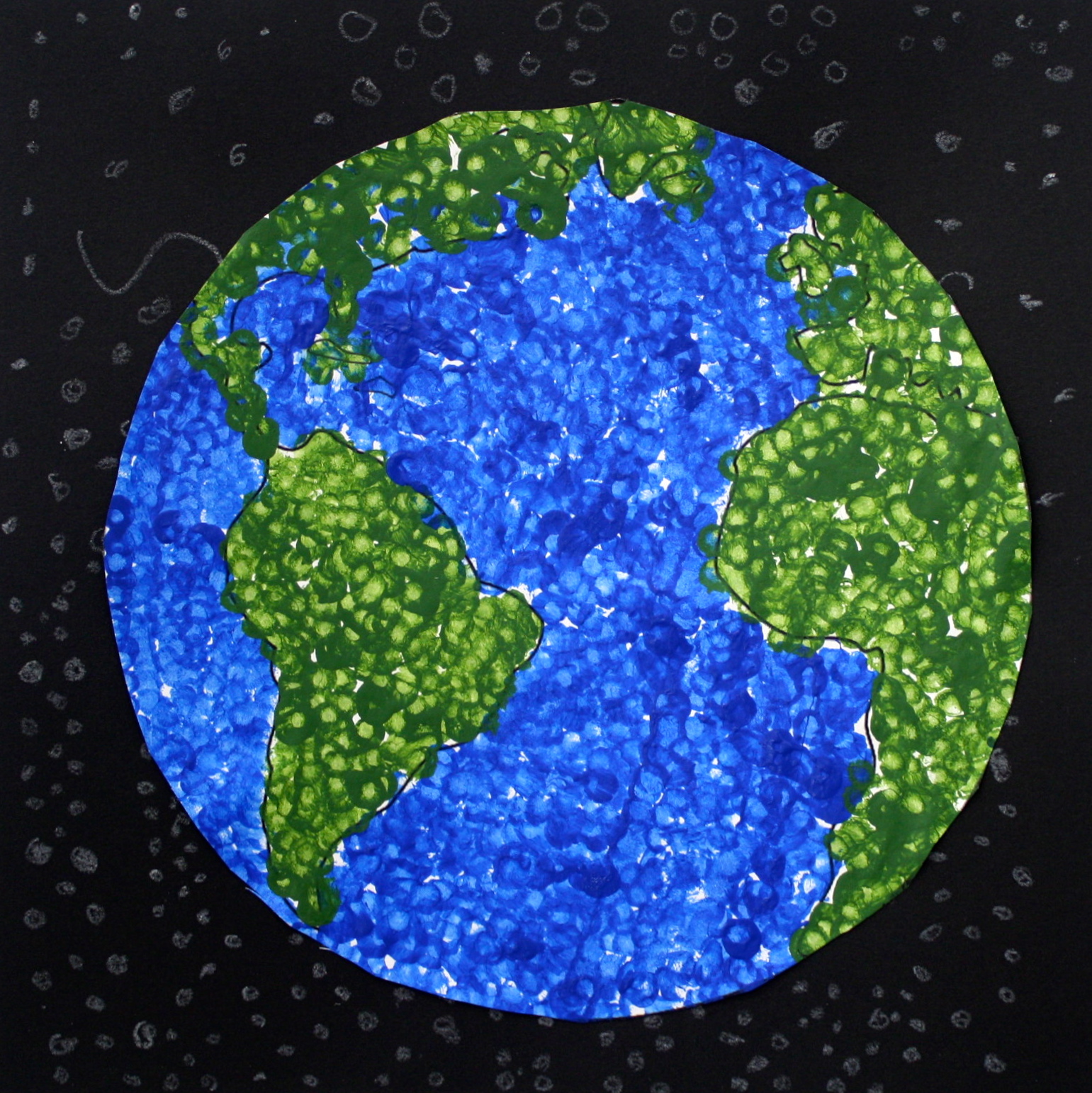Earth Q Tip Painting At Millard Brochu Blog