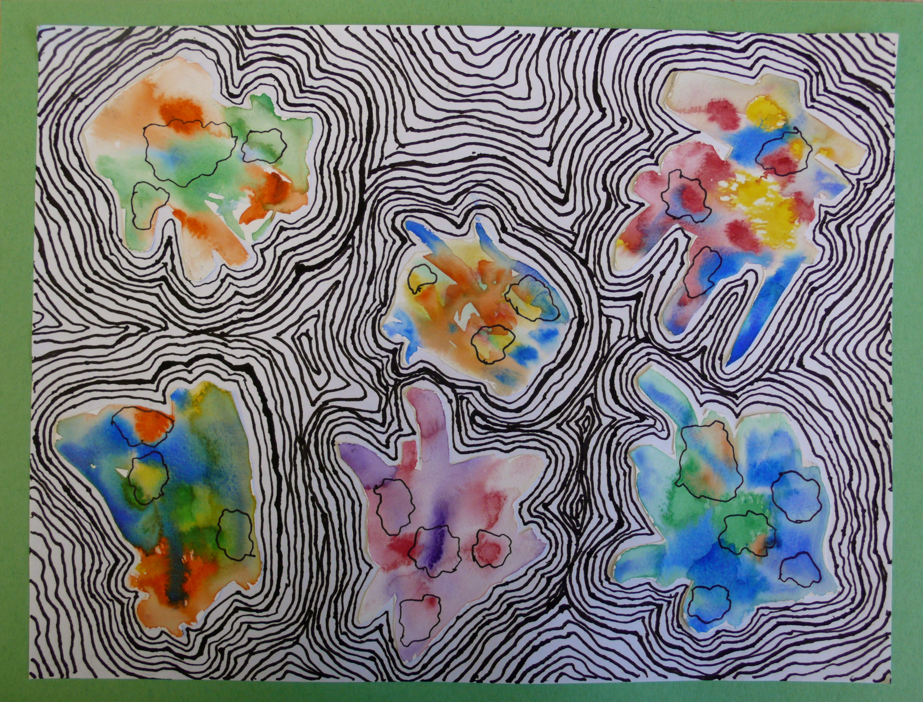 The smARTteacher Resource: Watercolor and Contour Lines