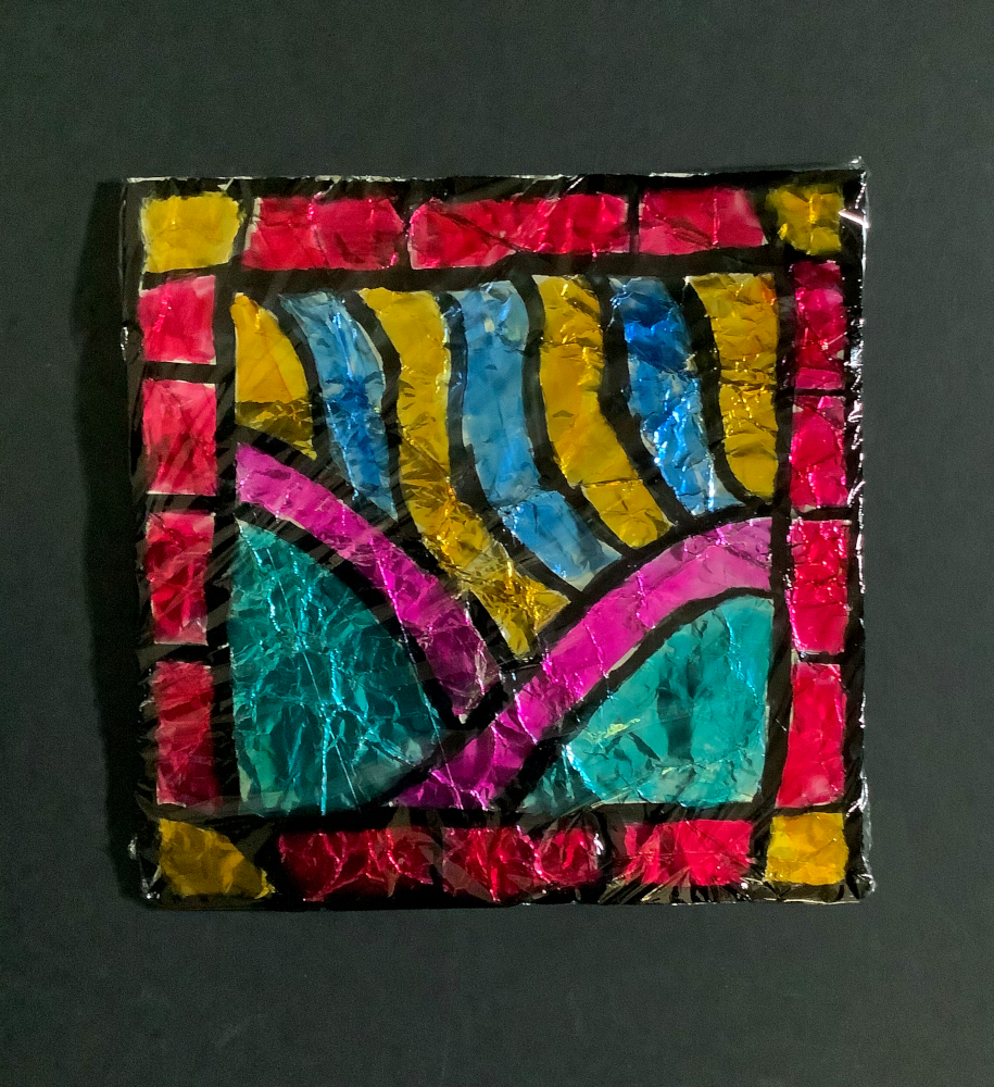 a faithful attempt: Faux Stained Glass using Aluminum Foil and Sharpies