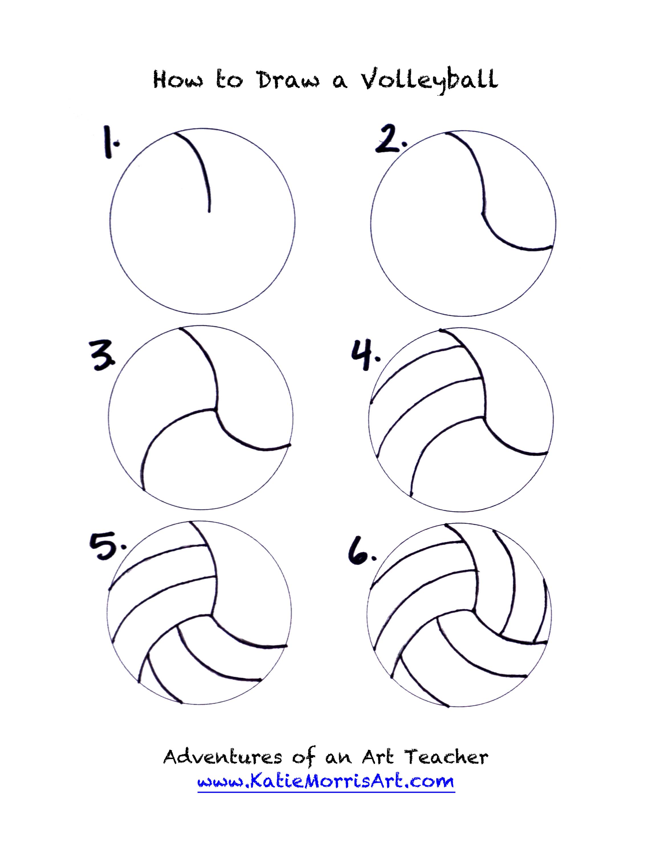 How To Draw A Volleyball Ball 21